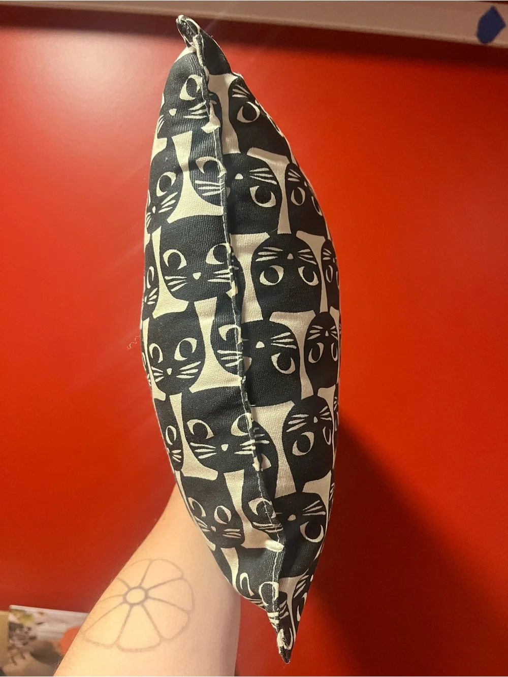 IKEA Black and white Cat Pattern Pillow